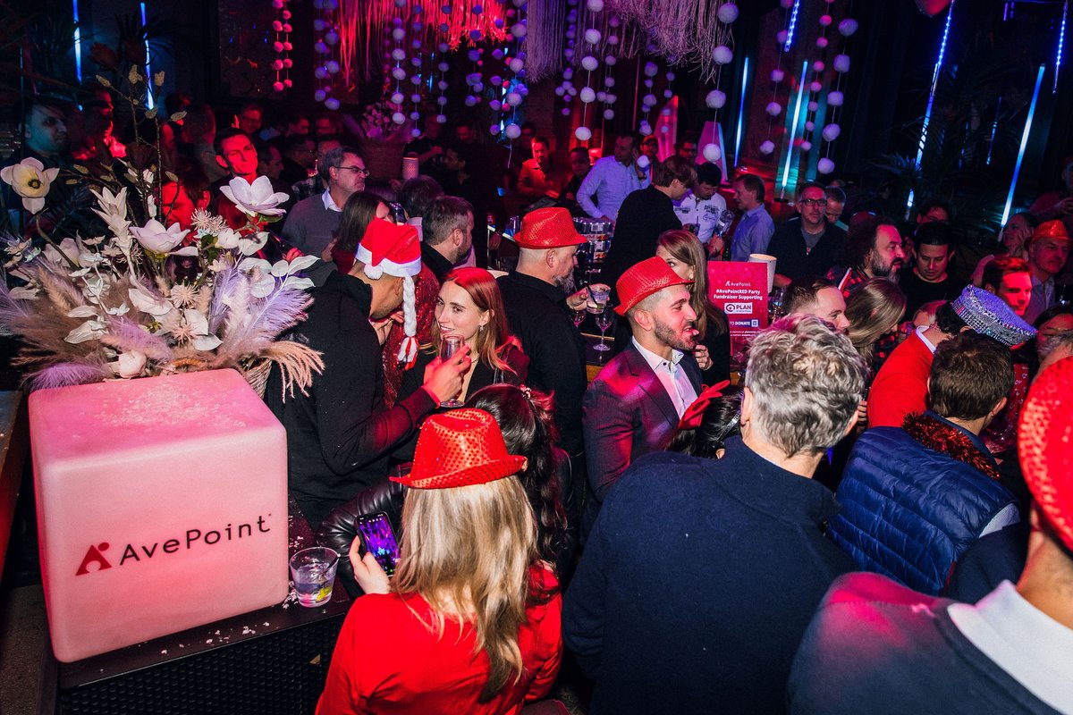 AvePoint's tweet photo. 2024's second #AvePointRED Party @ #ESPC24 was a huge success! Thank you to all our partners, customers, and colleagues who joined us on Tuesday to celebrate our amazing community and support Plan International.

We look forward to continuing this energy and excitement in 2025!

#AVPTsecure