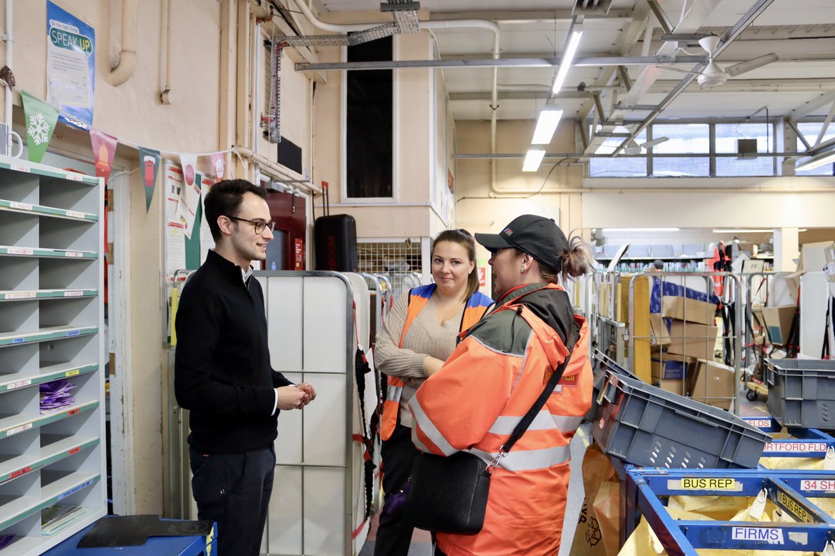 Josh Dean MP (@joshdeanmp) on Twitter photo It was a pleasure to visit the <a href="/RoyalMail/">Royal Mail</a> delivery office in Bishopās Stortford this morning to meet the hardworking team during their busiest season.
Great to find out more about the hard work they do behind the scenes and thank them for keeping us connected to friends and It was a pleasure to visit the <a href="/RoyalMail/">Royal Mail</a> delivery office in Bishopās Stortford this morning to meet the hardworking team during their busiest season.
Great to find out more about the hard work they do behind the scenes and thank them for keeping us connected to friends and