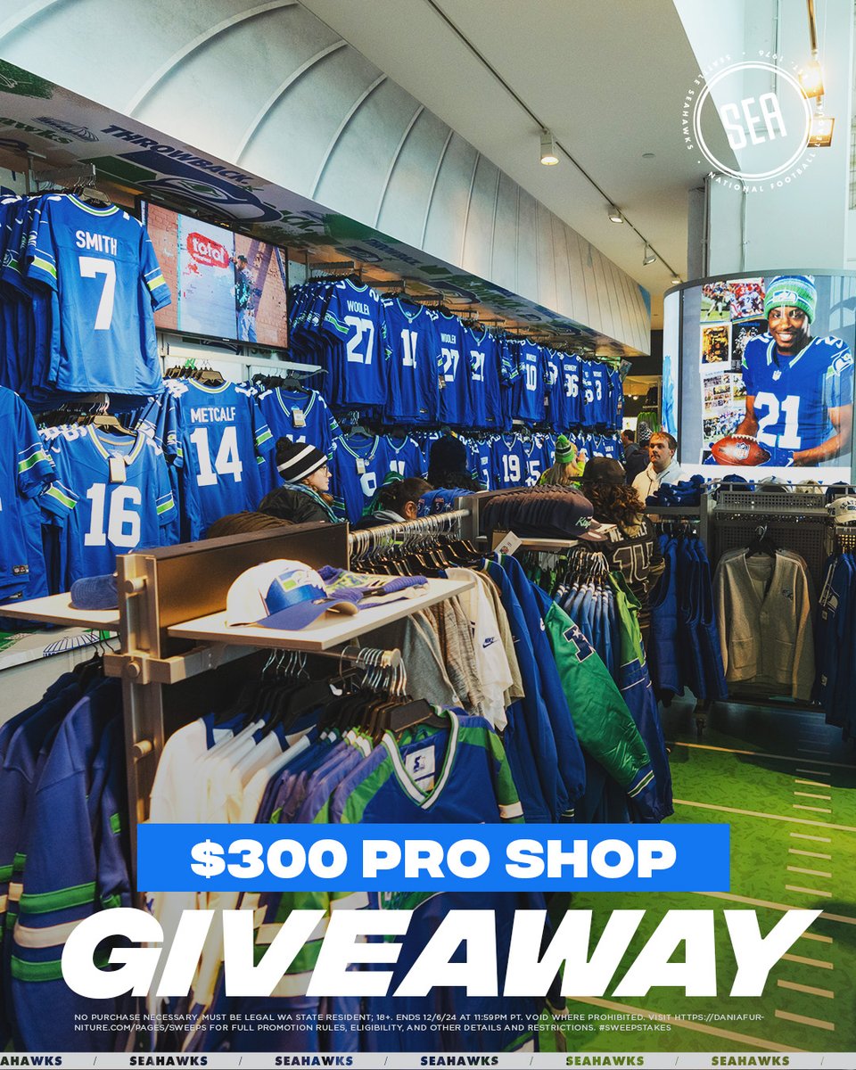 Seahawks's tweet image. Pro Shop Gift Card Giveaway 🚨🛒

Like &amp;amp; retweet for a chance to make it yours.

Full rules: shwks.com/bluefriday | #Sweepstakes