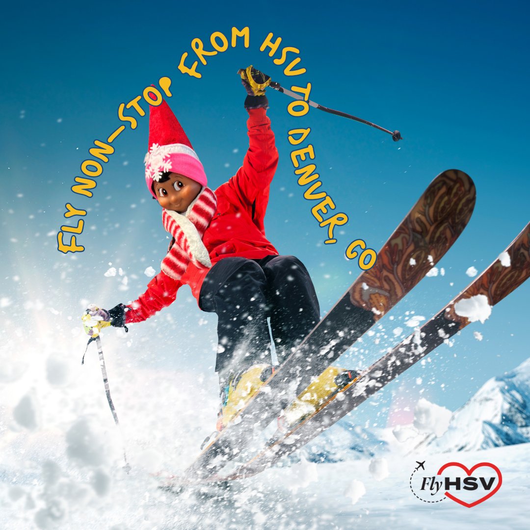 FlyHSV's tweet photo. Jetlag will be showcasing all of our non-stop routes this December!
Up first: Fly non-stop to Denver, CO with United Airlines! Check out a live show at Red Rocks, pick up skiing, taste some good food, and so much more!
#FlyHSV #JetlagGoesNonstop #ElfOffTheShelf #FlyNonStop https://t.co/QJv4kIgsRd