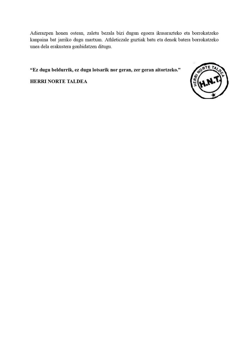 HERRI NORTE TALDEAREN ADIERAZPEN OFIZIALA