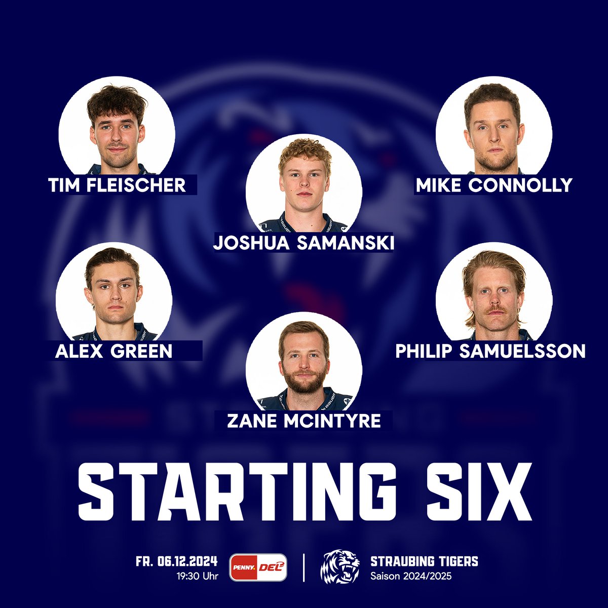 srtigersfans's tweet photo. Hier sind unsere Starting Six für #MANvsSTR 🐯🙌

#tigershockey https://t.co/wbvqwcoTkW