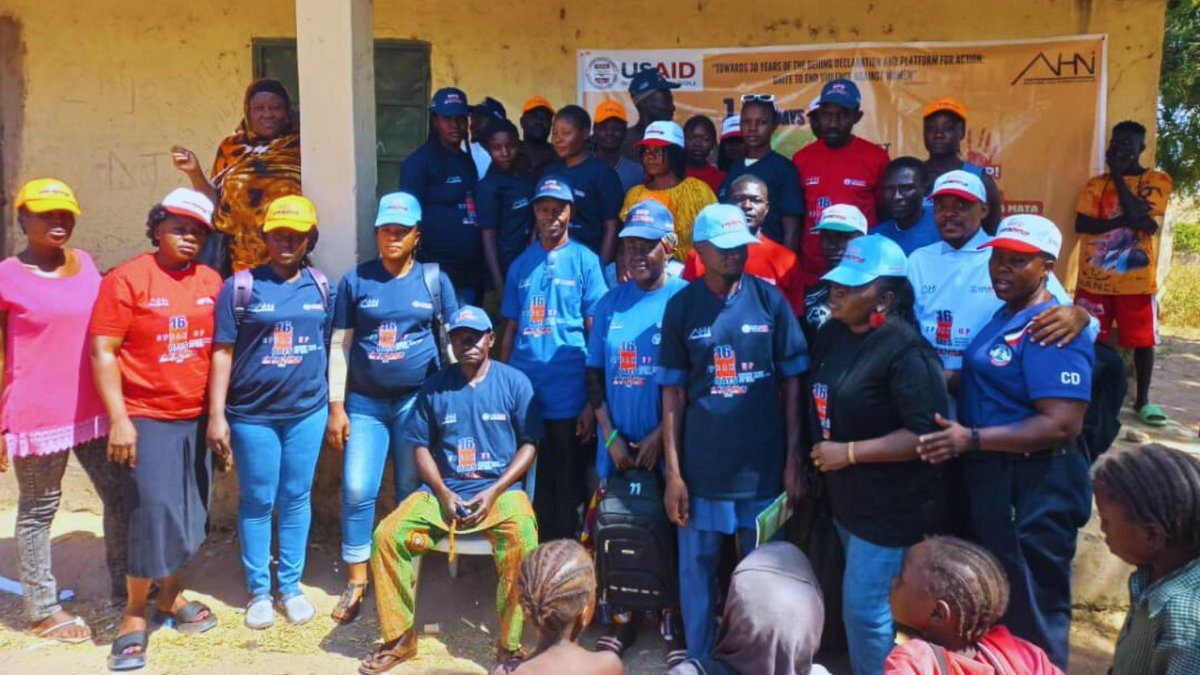 AHNiHQ's tweet photo. As part of the 16 Days of Activism against GBV, AHNi led a powerful GBV awareness campaign in Kpanti Nappu,Yorro LGA Taraba State. The initiative engaged the community in conversations about preventing GBV &amp; supporting survivors.#EndGBV #16DaysOfActivism #SupportSurvivors @USAID https://t.co/lvOoM0nYHF