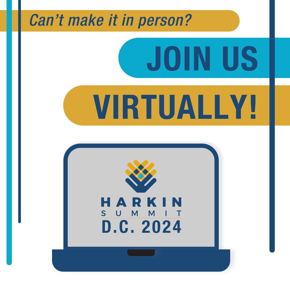 The 2024 Harkin Summit is fast approaching - make sure you're registered! Can't make it to DC? Join us virtually! For just $250, you'll get access to every session of the conference. Register now: bit.ly/4fvEM7Y #HarkinSummit24