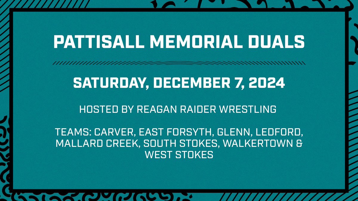 Join <a href="/Raider_Wrestlin/">Reagan Raiders Wrestling</a> in remembering the life &amp; legacy of Emerson Pattisall at the 3rd annual Emerson Pattisall Memorial Duals this Saturday, 12/7 at Reagan HS

If you’ve never been to a wrestling match, this would be the one to show up for. 

The tournament starts at 9am