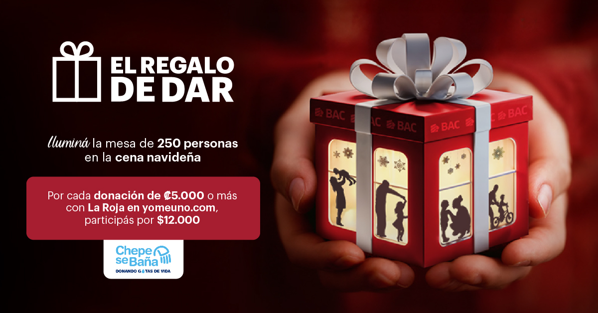 Apoyamos iniciativas sociales y queremos que vos también seás parte de #ElRegaloDeDar Ingresá a donar a Chepe se Baña para brindar una cena navideña a personas en condición de calle. Doná aquí: bit.ly/BAC_ElRegalode… #BACApoyo