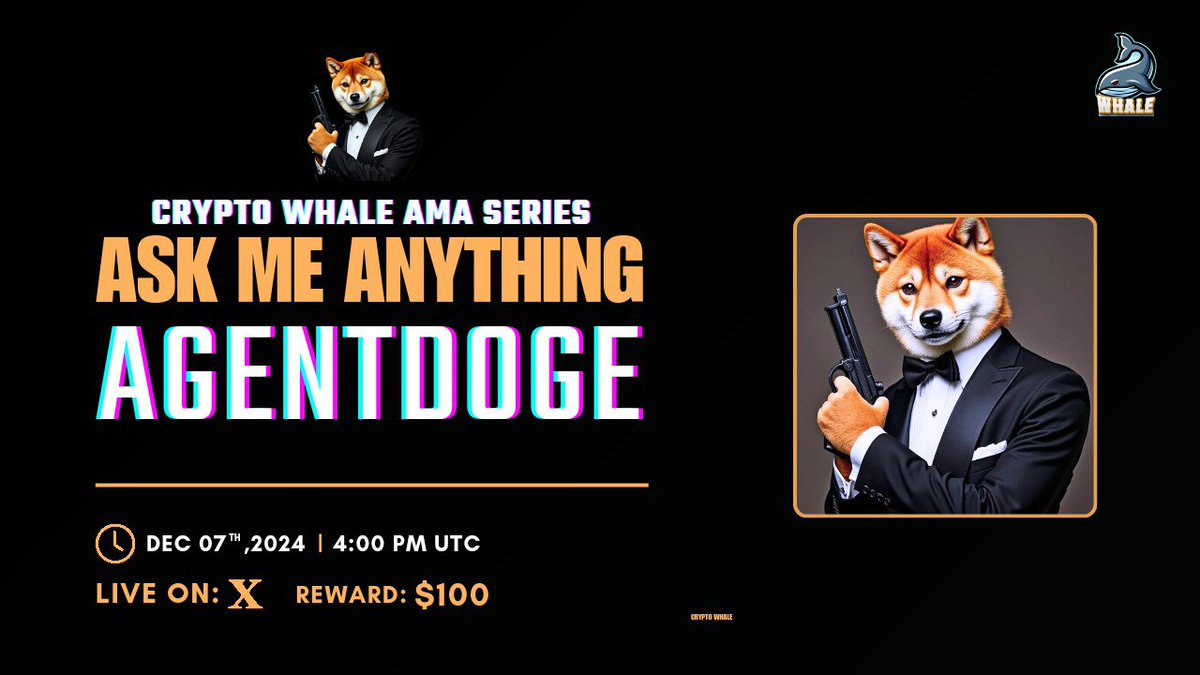 CryptoWhale1988's tweet photo. ๐๏ธJoin us for the TwitterSpaceAMA Series with #AgentDoge
๐ฐ๏ธ Date: 7th Dec, at 4 PM UTC
โค๏ธโ๐ฉน Reward : 100$
๐ Venue: https://t.co/LM9BXsOEWR
ใฝ๏ธRules:
1โฃ Follow
โ
@CryptoWhale1988 & @agentdoge007
2โฃ Like & RT
3โฃ Comment Ques & Tag 3 Friends (Max 3) https://t.co/1rVc7y35dh