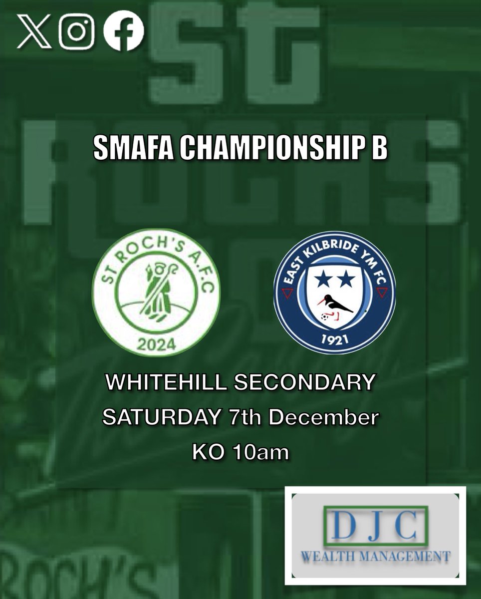 St Roch’s AFC (@strochsafc) on Twitter photo Last fixture for the Candy ams before the leagues winter break🍭💚
<a href="/StRochsJuniors/">St Roch's FC</a>
<a href="/StRochs20s/">St Rochs 20s</a>
<a href="/Candykendo/">St.Rochs Kendo</a>
<a href="/OfficialSMAFA/">SMAFA</a>
<a href="/scottish_aff/">AmateurFixturesResultsSCO</a> Last fixture for the Candy ams before the leagues winter break🍭💚
<a href="/StRochsJuniors/">St Roch's FC</a>
<a href="/StRochs20s/">St Rochs 20s</a>
<a href="/Candykendo/">St.Rochs Kendo</a>
<a href="/OfficialSMAFA/">SMAFA</a>
<a href="/scottish_aff/">AmateurFixturesResultsSCO</a>