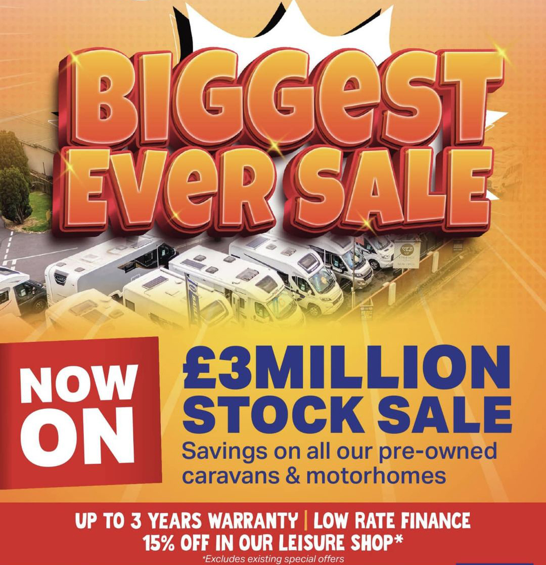 AD | ⬇️ £3 MILLION STOCK SALE ⬇️

@yorkshirecaravans BIGGEST EVER SALE is NOW ON - big savings on ALL quality pre-owned caravans and motorhomes. 

Start planning your adventures today! Find out more: yorkshirecaravans.com