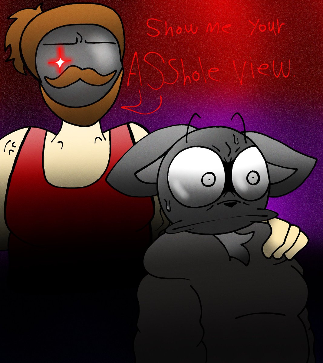 CatBozo89_piza's tweet photo. Fanart @Uncle_Aiden
Silly cat boy who meet the buff guy. https://t.co/fn39GpTqBo