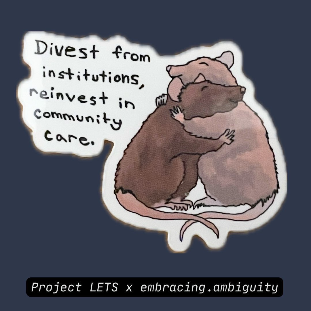 stefkaufman's tweet image. Support our anti-carceral care sticker fundraiser via @projectlets for a Black, trans psychiatric survivor ✨ 100% goes to supporting this community member. 

Find them on our website at projectlets.org/lets-shop

$5 each! 🔥