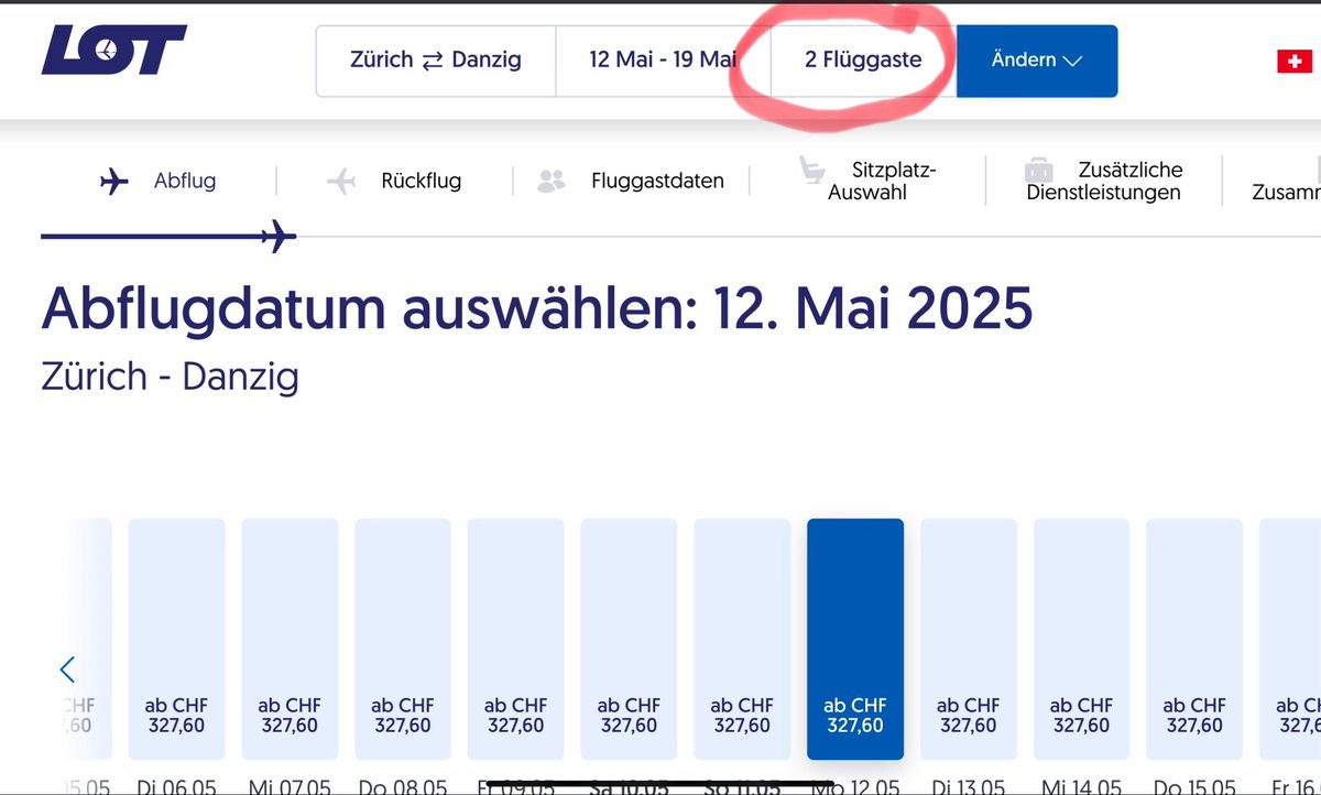 Bin gerade auf der Website der polnischen Fluggesellschaft LOT und muss über die „Flüggaste“ schmunzeln.
<a href="/LOTPLAirlines/">Polskie Linie Lotnicze LOT</a>