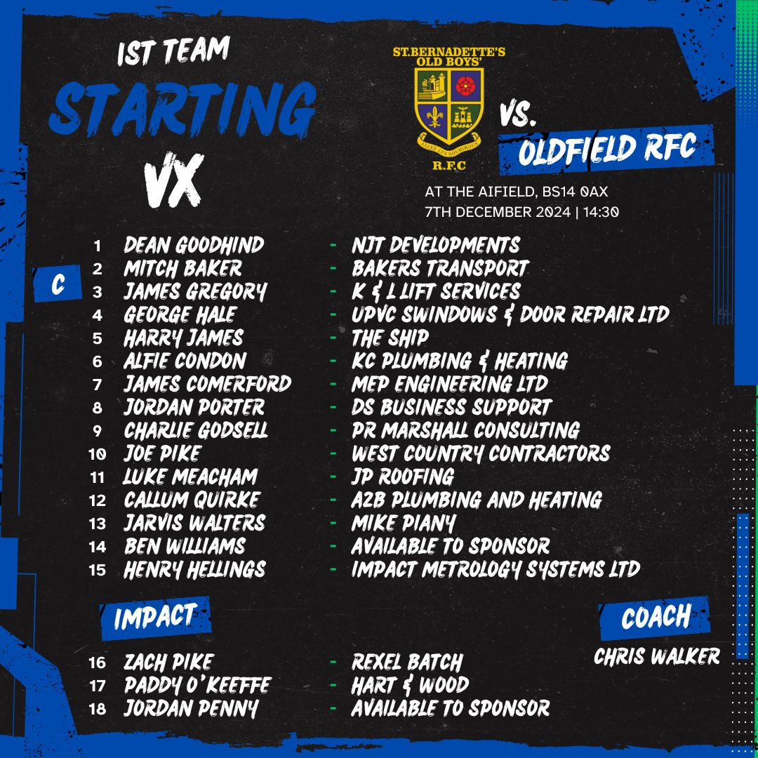 St Bernadettes OB RFC tweet media