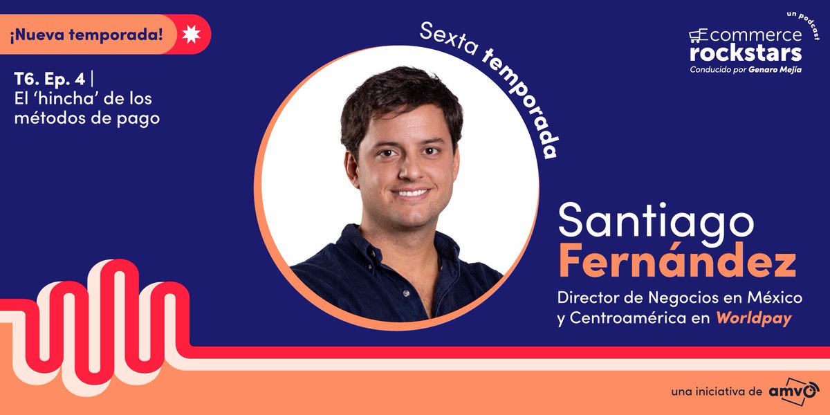 Tenemos nuevo episodio de E commerce Rockstars con Santiago Fernández, quien nos contó más sobre los métodos de pago y las tendencias que hay que aplicar. Escucha aquí: hubs.la/Q02-LBms0. #amvo #ecommerce #podcast