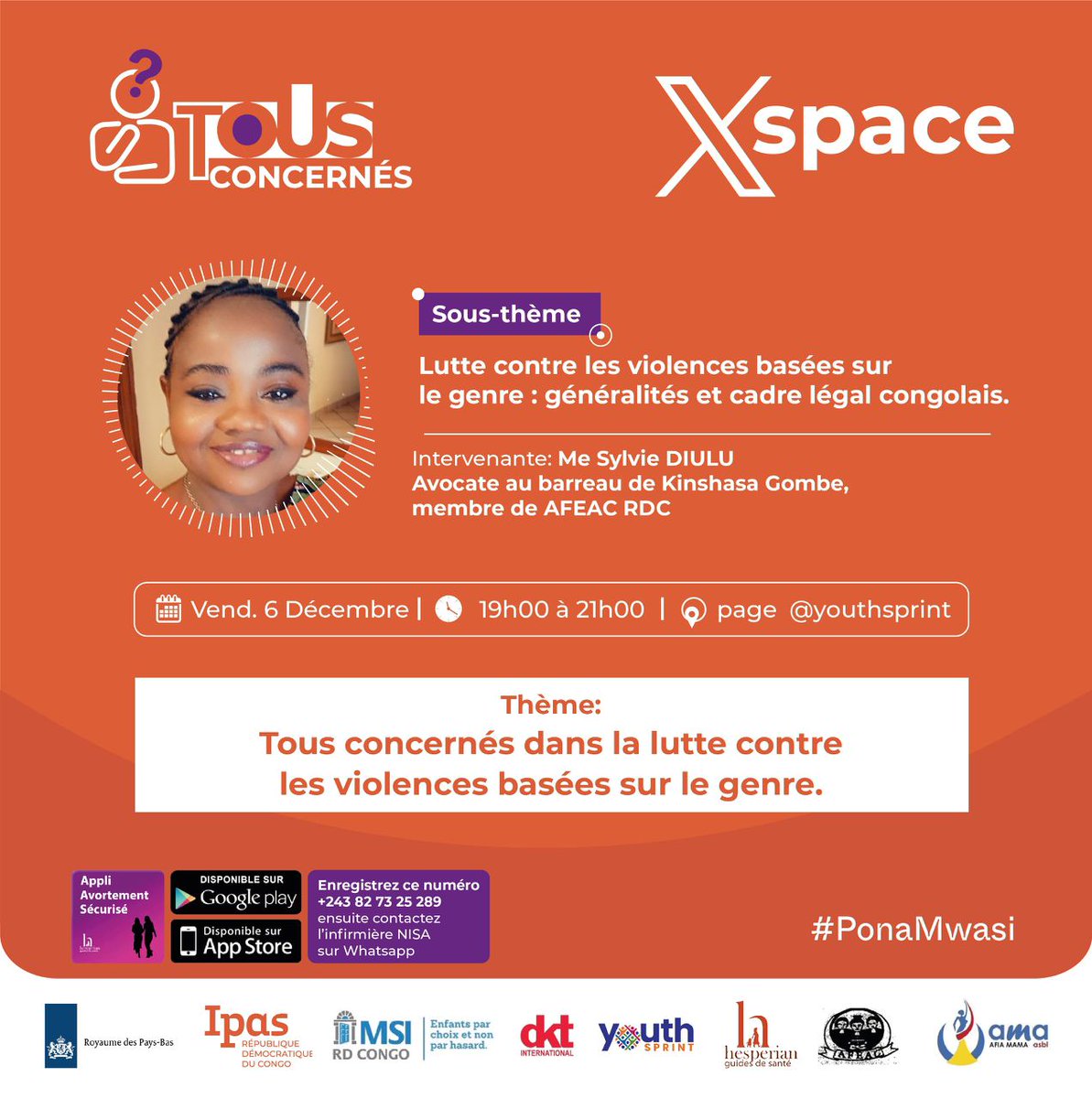 hesperianappli's tweet photo. 📣 Nous sommes déjà en ligne
#Xspace #PonaMwasi #intervenants🥳
Nous discuterons, ce soir à 19h00 GMT+1, du contexte légal des #VBG en RDC, du circuit de référencement et de la prise en charge des survivantes.
Lien: https://t.co/oSHnwz5PPN https://t.co/CcNiGmV6Do