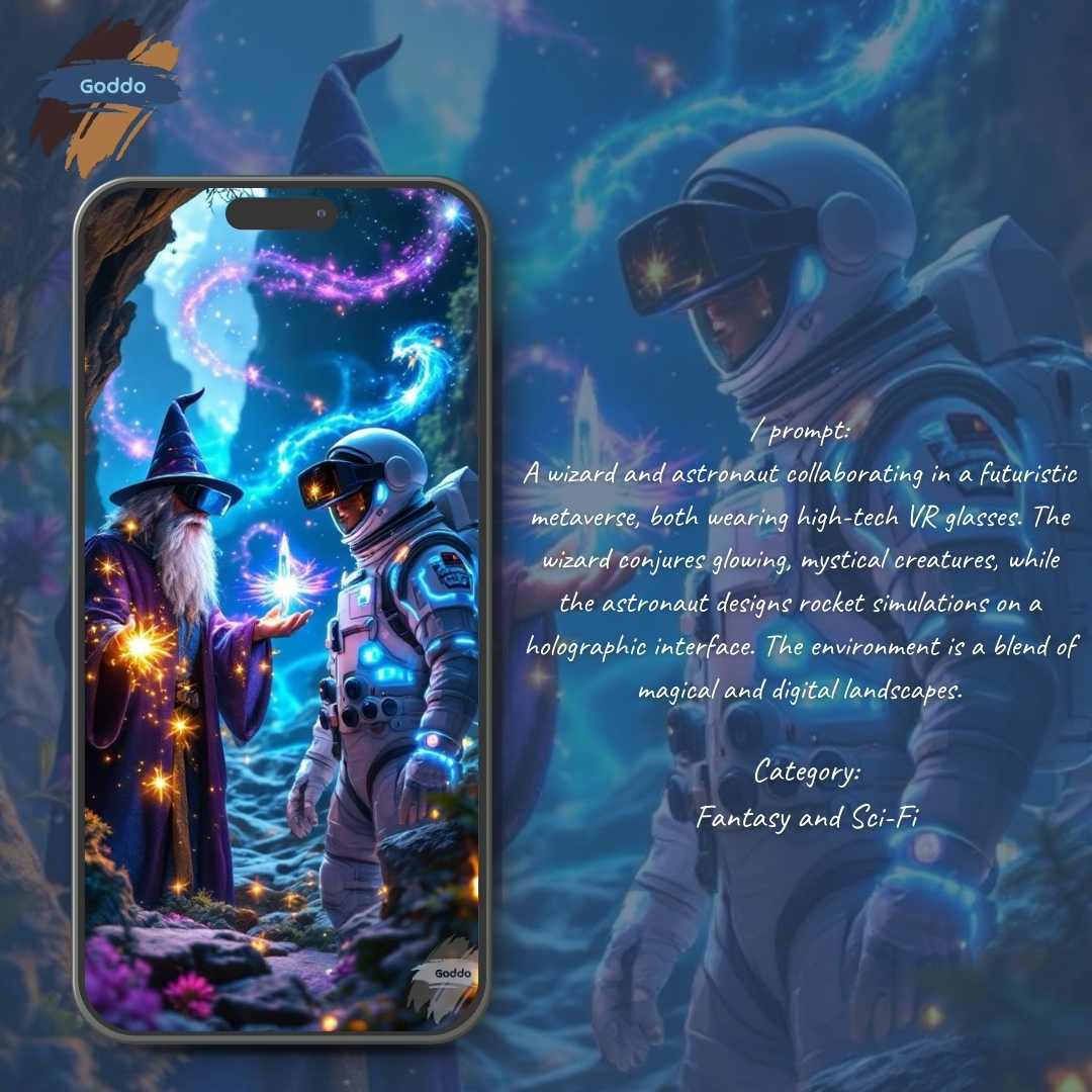 Goddo_AI's tweet photo. When magic meets the cosmos, wonders unfold across time and space. 🧙‍♂️🌠 

#FantasyMeetsScience #InterstellarMagic #GoddoAI #MysticExploration https://t.co/nXtfNDYBM8