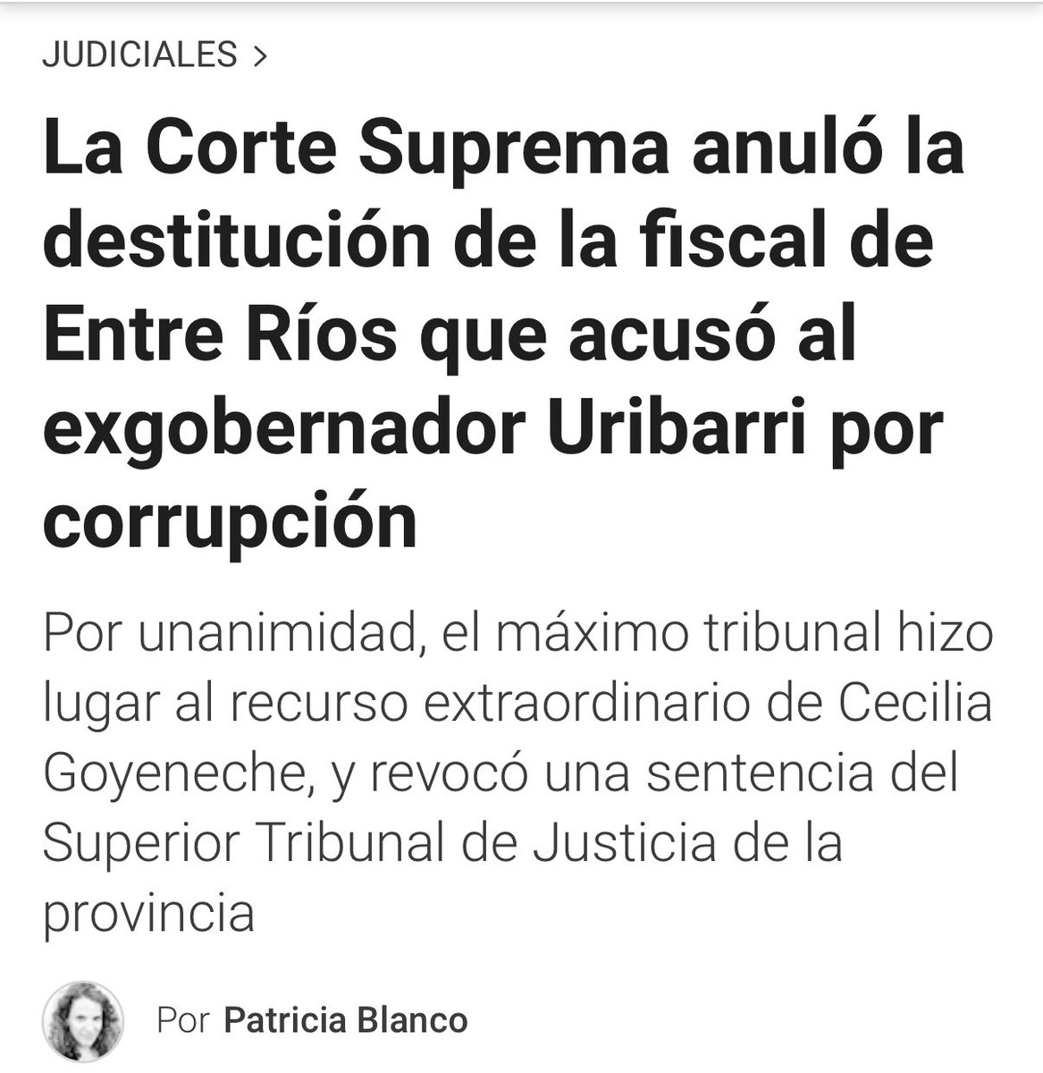POR FIN la Justicia llegó! Abrazo grande a la fiscal ⁦<a href="/CeciliaGoyenec3/">Cecilia Goyeneche 🎗️</a>⁩ y a toda su familia que debe haber sufrido con ella esta injusticia. Lo sé.