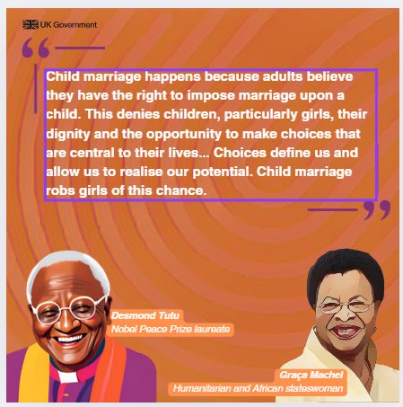 UKinSierraLeone's tweet photo. Sierra Leone’s historic Prohibition of Child Marriage Act was a huge step forward this year! This #16Days we encourage Government and partners to ensure the new Act is implemented to protect and empower girls and continue to take further steps to promote child rights. 
 
We’re proud to support the UN @GPChildMarriage in Sierra Leone, which has contributed to a 15% reduction in child marriage globally over the last decade! 
 
#EndChildMarriage #EndGBV 
 
@FCDOGender