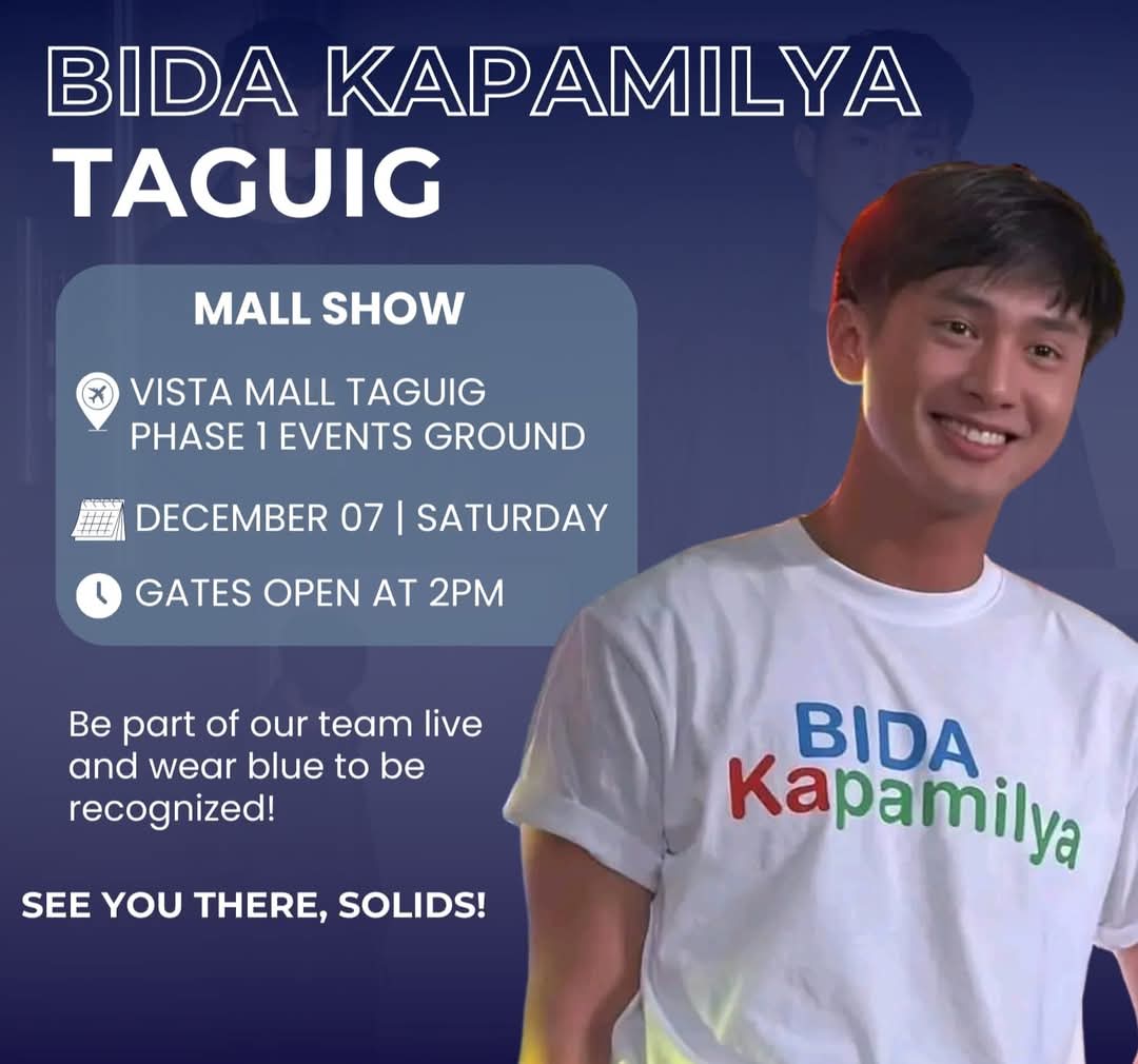 TeamJMIbarraOFC's tweet photo. TAGUIGEÑOS, ARE YOU READY?! 🤩
Hello Solids! Let's make some noise for JM Ibarra LATER at Bida Kapamilya Event in
Vista Mall Taguig-Phase 1 Events Ground.
See you in Taguig!💙
#JMIbarra #JM #PBBJM
#PBBGen115thBigPlacer
#PBBGen11LastManStanding
#AngPoginsyanongPilotoBeNgQuezon