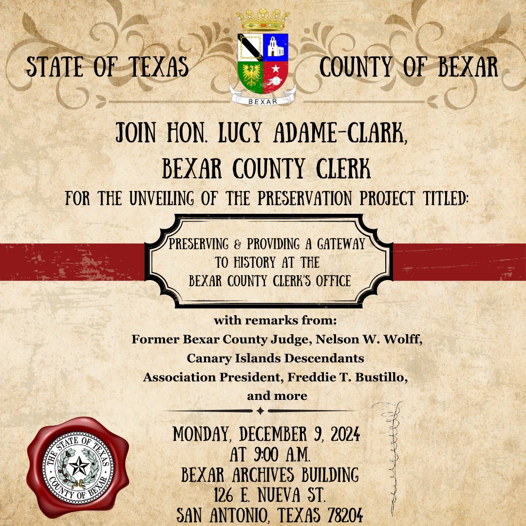 Hon. Lucy Adame-Clark, Bexar County Clerk's Office tweet media