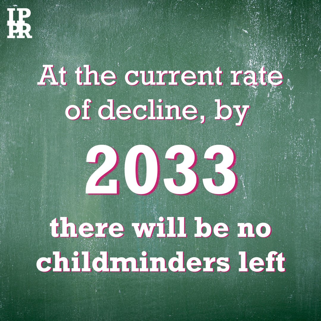Around 3,000 childminders leave the profession every year.

Read our new report here: ippr.org/articles/the-c…