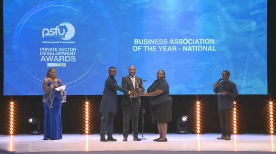 USSIAssociation's tweet photo. We are thrilled to announce that USSIA has been recognized as the @PSF_Uganda Business Association of the Year – National!  This milestone reflects our commitment to supporting Uganda's small-scale industries. Thank you to our members, partners, and stakeholders for making this possible! #USSIA #PrivateSectorGala   #PSFUAwards #UgandaBusiness #SmallScaleIndustries #AwardWinner