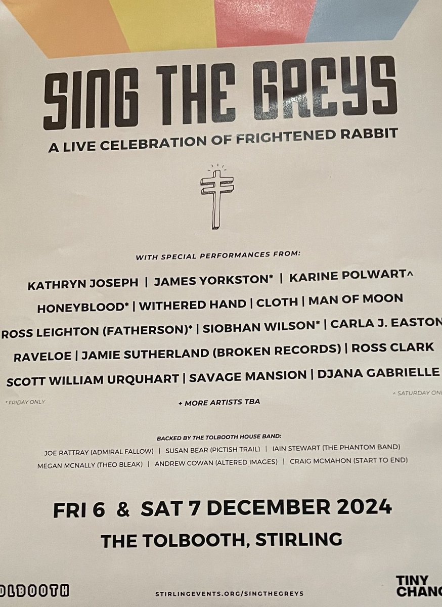 stevenredcircle's tweet image. First of two nights of Frightened Rabbit in Stirling with a stellar line-up. Their shows were always a glorious mix of warmth, togetherness and the best singalongs ever. Tonight will be special #Frabbit