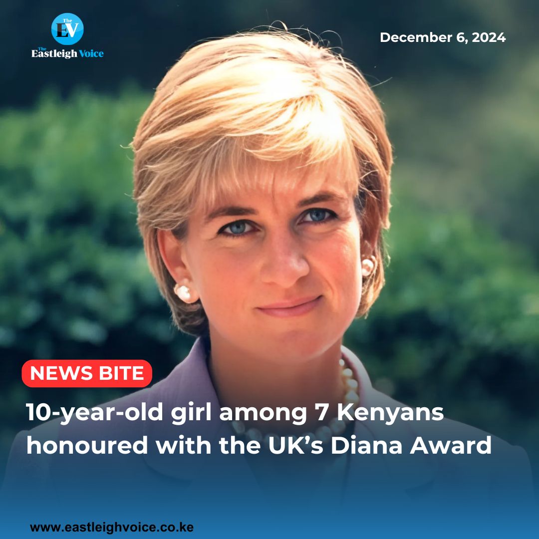 10-year-old girl among 7 Kenyans honoured with the UK’s Diana Award 

The seven Kenyans honoured with the UK’s Diana Award in recognition of outstanding contributions to various fields are:

Delight Ratesh Mc'Dan (10): Delight works to address youth crime and school dropouts
