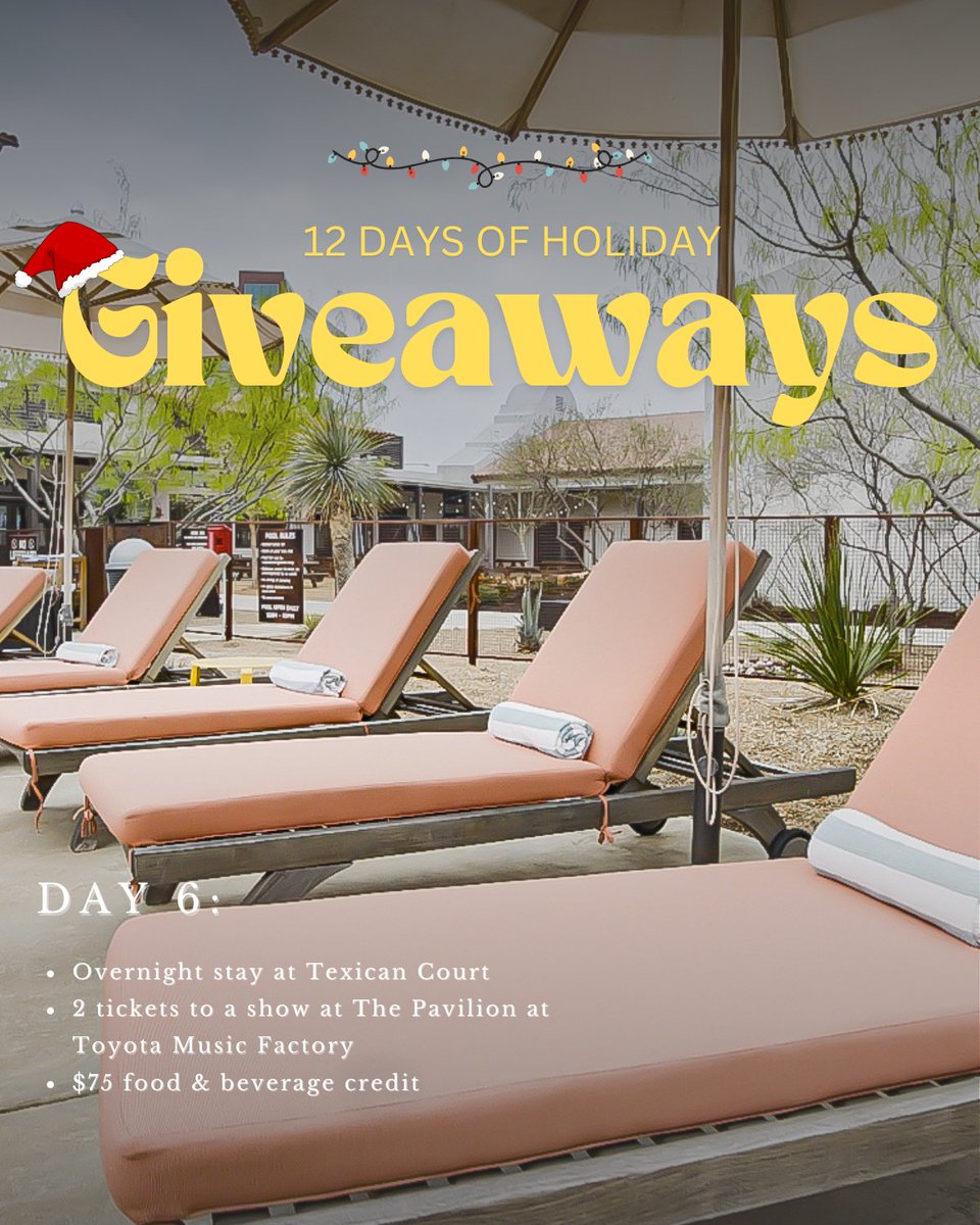 🎄12 Days of Holiday Giveaways DAY 6 🎄How to enter:  irvingtexas.com/12-days-giveaw…

#IrvingRocks #dfw #dallas #dallasvenue #dallasevents #dallasmusic #irvingtexas #texastodo #dallasgiveaway #giveaway #giveawayalert #dallasfoodie #hotellife