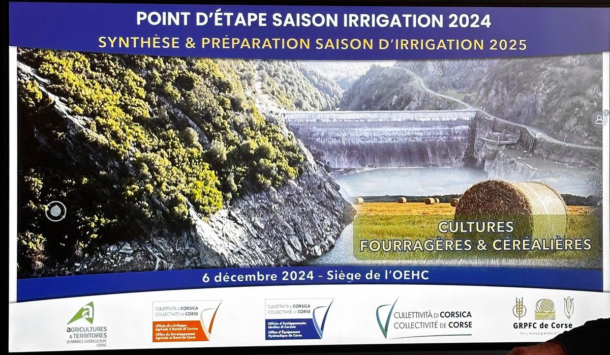 OEHC_'s tweet image. 💠💦Scontu di l’@OEHC_ cù u mondu agriculu da appruntà a stagione di l’annacquera ⤵️

💦 Scambii cù e filiere pà una spartera ghjusta di l’acqua , 

💦Risparmià a risorsa è aduprà  i dispusitivi di ghjistioni di l’annacquera.

#ODARC

➡️@CDA2A 
➡️@CDA2B 
➡️@cracorsica20