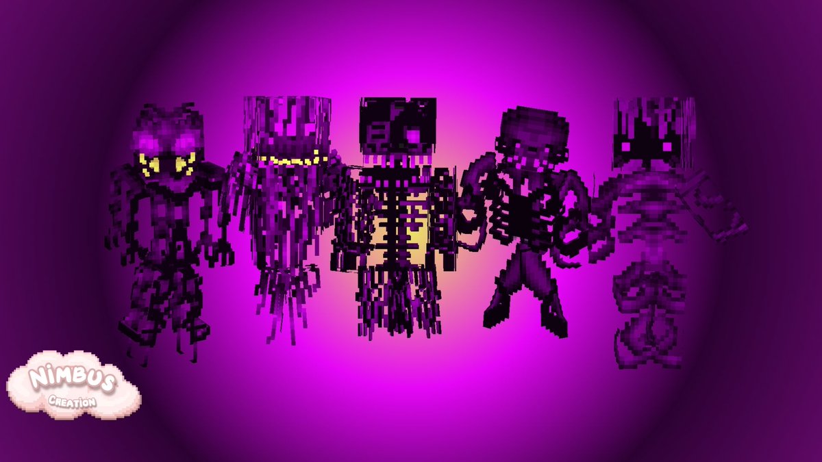 NimbusLimited's tweet photo. Beware the shadowy boom! 💜💣 These dark purple creepers bring a mysterious and explosive twist to Minecraft. ⚡👾 #minecraftcreepers https://t.co/k72DulW4il