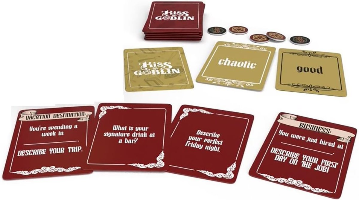 Tabletop_Deals's tweet photo. Skybound: Kiss The Goblin - The Alignment Guessing Party Game

50% off, only $9

#ad https://t.co/A18YGf93Q0

Your D&amp;D friends are going to love this, but it's also great for people who've never rolled a D20. https://t.co/YevPloqJYC