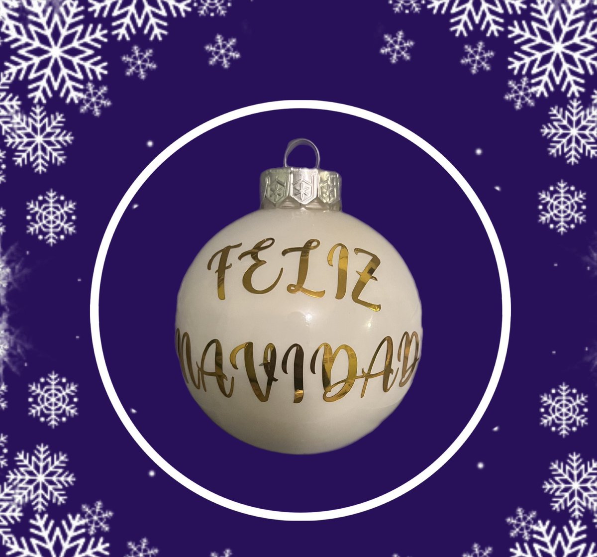 Design2123's tweet photo. Esfera navideña personalizada feliz navidad 

#Navidad #Christmas #esferasnavideñas  #Desing https://t.co/1Bjs52EHTY