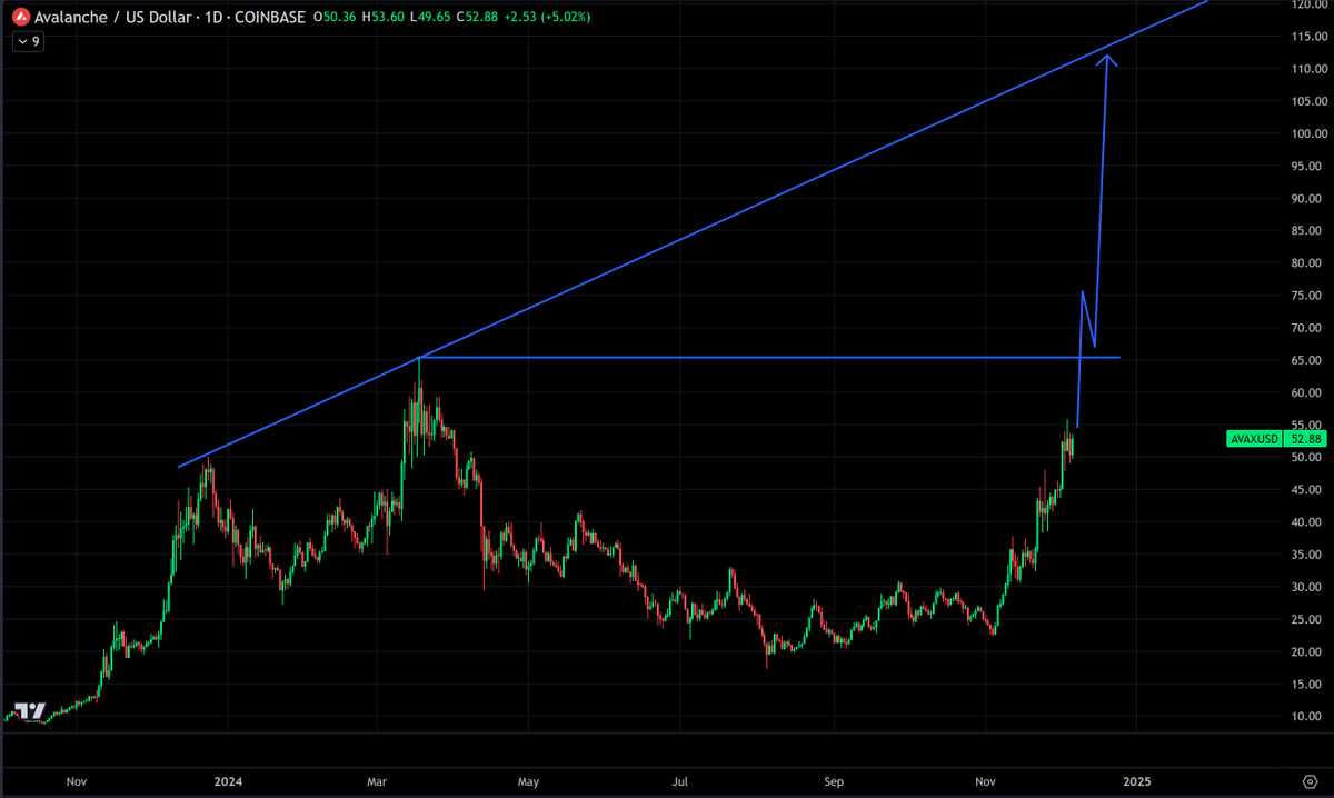 TickerDB_'s tweet photo. $AVAX looks ready for a parabolic run to $120. Should come soon. https://t.co/1s7yTLrImY
