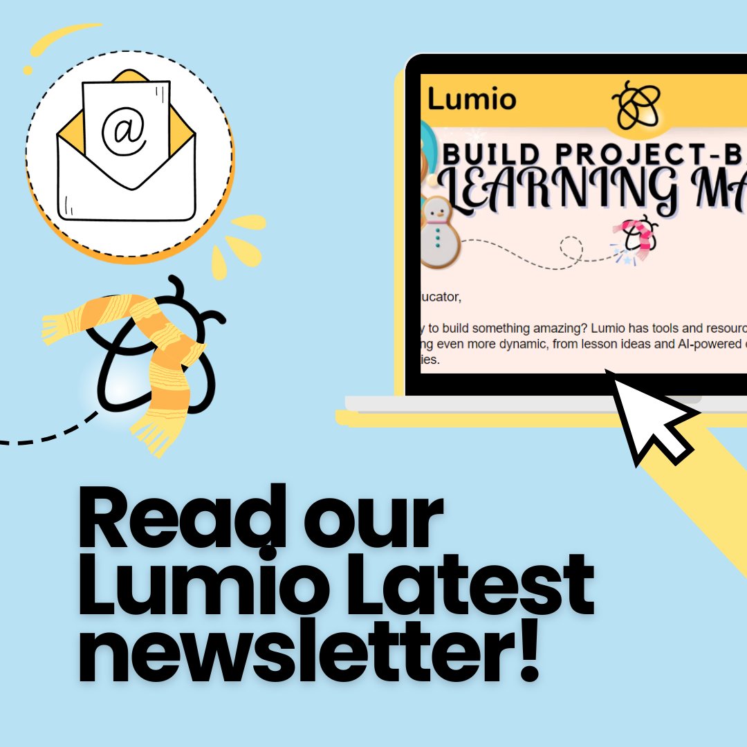 LumioSocial's tweet photo. Hot Off the Presses: The Lumio Latest 💌

Explore what's new in Lumio and get tips for project-based learning in this month's newsletter:  https://t.co/M03EyYAeG4

#GoLumio https://t.co/LWMsoo1cge