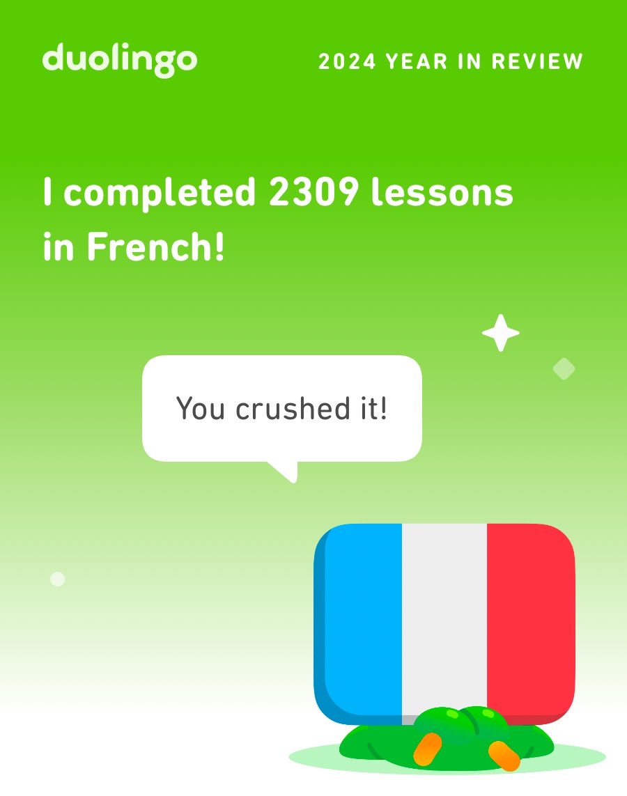 mc_ale17's tweet photo. Look what I learned on Duolingo in 2024! #Duolingo365 https://t.co/yon3Qdtr4r