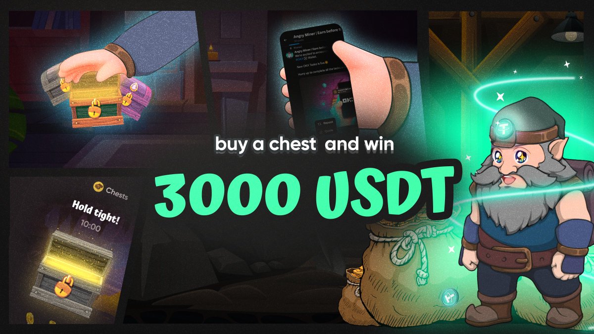 🚨 Chest Contest Alert! 🚨

💰 3,000 USDT Prize Pool is up for grabs! Wanna win? Here’s how:
1️⃣ Buy any chest in-game (1$, 5$, or 25$).
2️⃣ Repost this tweet 🐦.
3️⃣ Drop a comment under the Telegram post about this contest with:
A screenshot of your opened chest 🎁
A screenshot of
