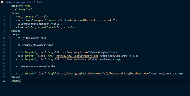 starlet_dev_'s tweet photo. 🌟 Starting small but dreaming big! 🌐

Created a simple HTML page of bookmarks—a tiny step, but every journey begins somewhere. This marks the beginning of my adventure in web development. 💻✨

Excited to keep learning and building! #WebDevelopment #CodingJourney https://t.co/zocCPrZjdO