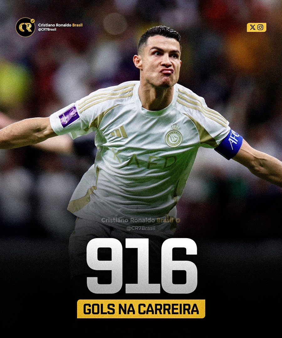 SÓ ACABA QUANDO ELE DISSER QUE ACABOU!

916 vezes Cristiano Ronaldo. Faltam 84. ⌛️