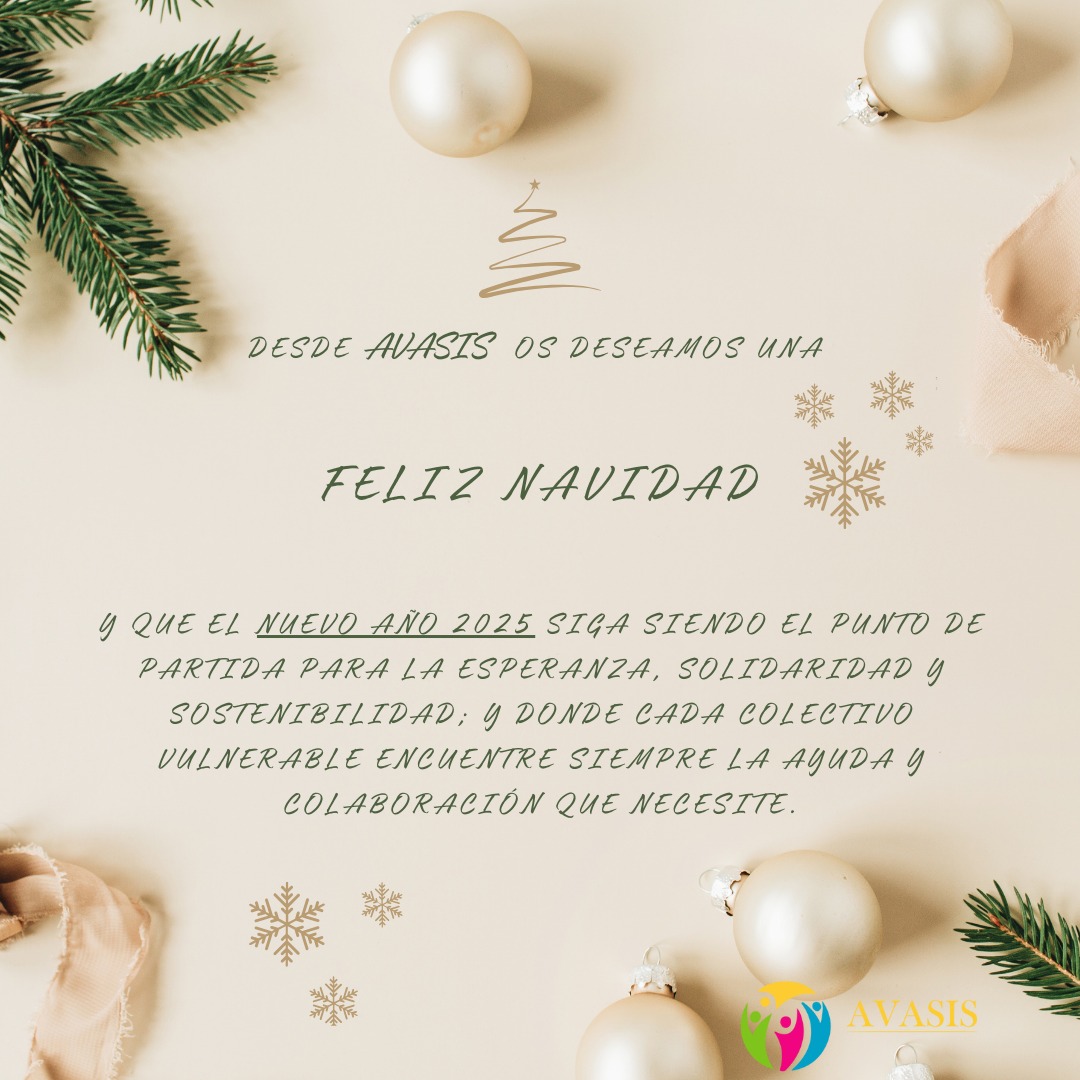 ¡A tod@s nuestr@s seguidores y amig@s,  AVASIS os desea una Feliz Navidad y un nuevo año que vea cumplido todos los proyectos que nos hacen continuar ayudando!