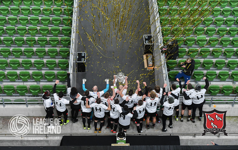 DundalkFC's tweet photo. 🏆 Four years ago today, the strangest but most memorable of days!

🎶 And Davy Mac will score (a hat-trick!) for you! ⚽️ https://t.co/WHpoe7NmMi