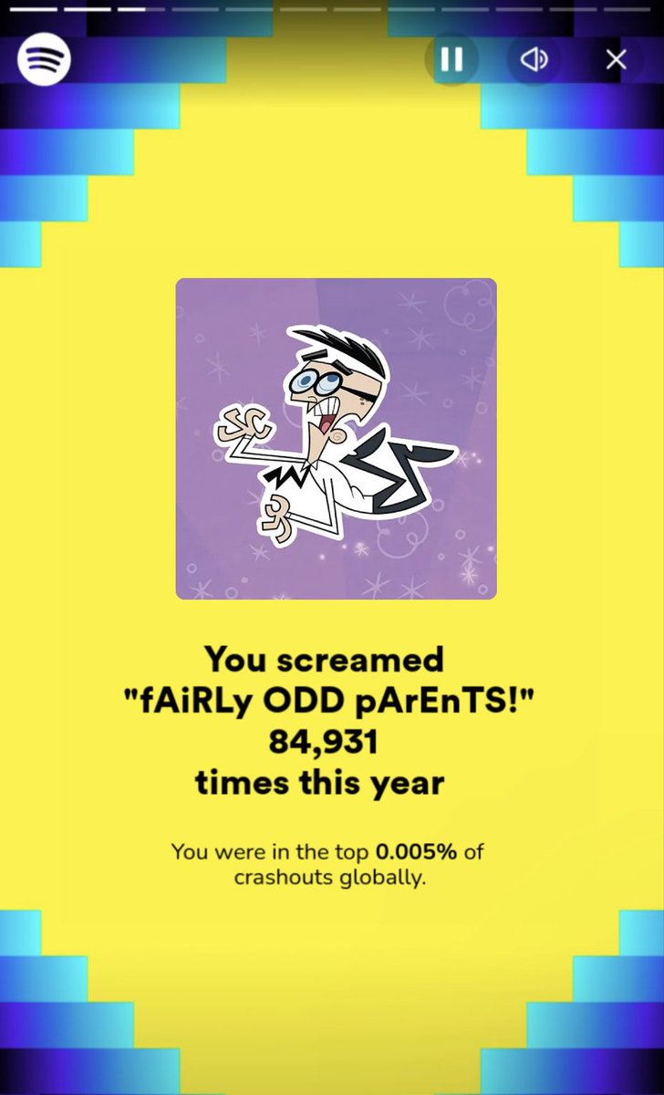 FairlyOddFather's tweet photo. #SpotifyWapped #fairlyoddparents https://t.co/0Pp5Kt5D5Q