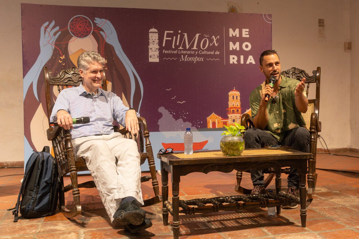 MisionONUCol's tweet photo. #FliMox | Estuvimos en @flimox_festival en Mompóx, Bolívar, donde dialogamos con Jeremy McDermott, director de @InSightCrime, sobre la memoria y la documentación del conflicto armado en Latinoamérica. https://t.co/yrocpyPCGX