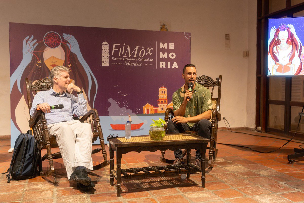 MisionONUCol's tweet photo. #FliMox | Estuvimos en @flimox_festival en Mompóx, Bolívar, donde dialogamos con Jeremy McDermott, director de @InSightCrime, sobre la memoria y la documentación del conflicto armado en Latinoamérica. https://t.co/yrocpyPCGX