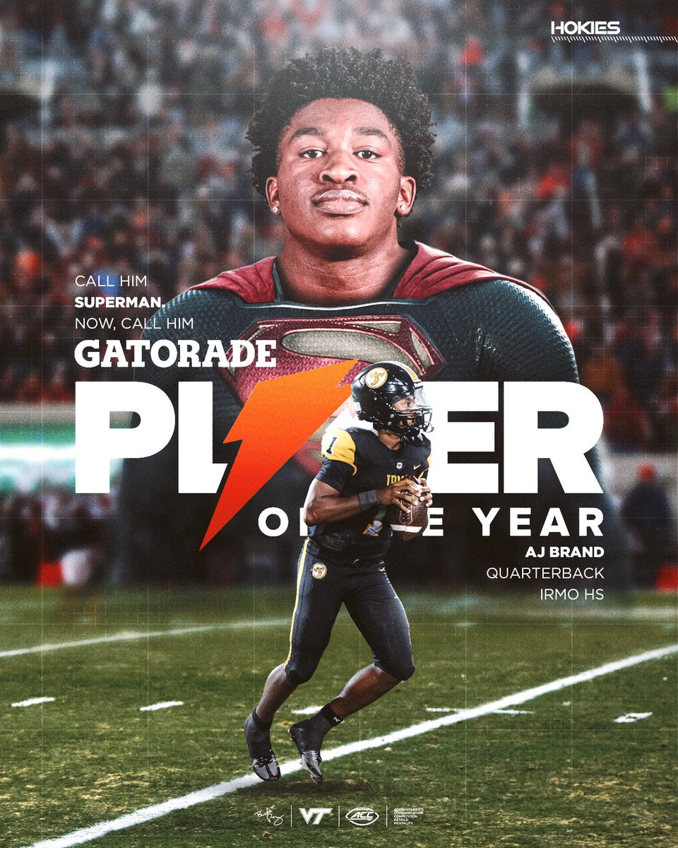 Your South Carolina Gatorade Player Of The Year!! <a href="/Gatorade/">Gatorade</a> <a href="/Irmo_Football/">Irmo Football</a> <a href="/HokiesFB/">Virginia Tech Football</a> <a href="/1luv5/">Aaron Brand</a> <a href="/5BrandEdd/">Patrice</a>