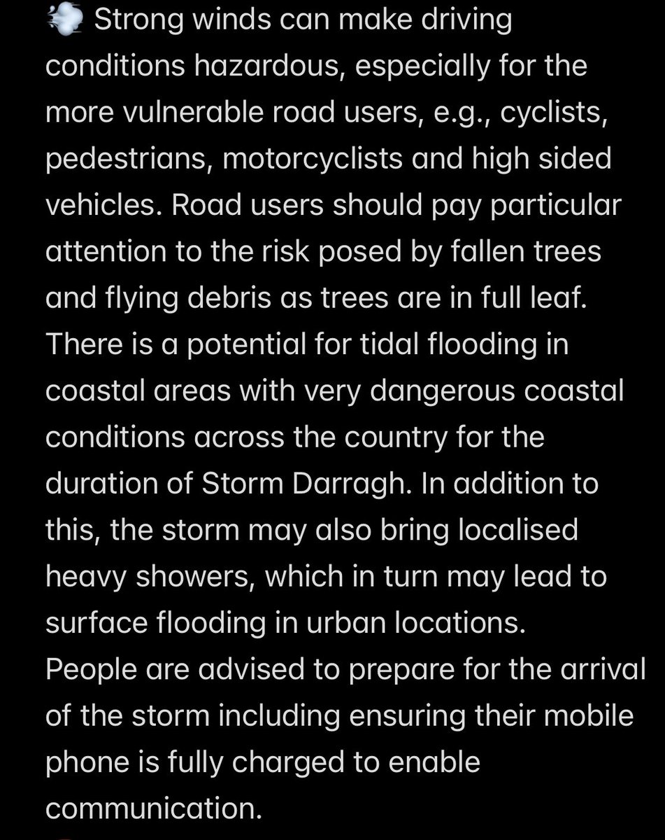 LimerickFire's tweet photo. Please see these key public safety messages ahead of Storm Darragh from @LimerickCouncil #StormDarragh https://t.co/MFWYW84P83