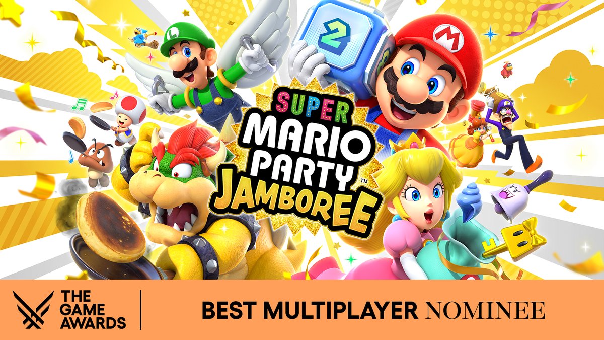 NintendoAmerica's tweet photo. Party time! #SuperMarioPartyJamboree is nominated for Best Multiplayer Game at #TheGameAwards! https://t.co/NvVWjDV06q