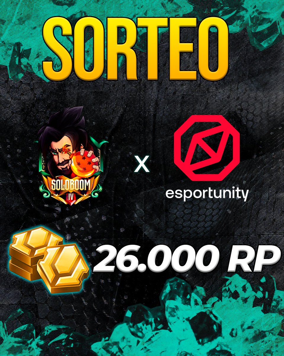 Junto a <a href="/esportunitygg/">esportunity</a> les traemos este tremendo sorteo 🎁💣

26k de RP entre 3 ganadores!

¿Cómo participo? 📋

-  Like y RT a la publicación
-Seguirme en esportunity 
(esportunity.com/u/nickdaboom)

Chances extras si etiquetas 1 amigo 🙌