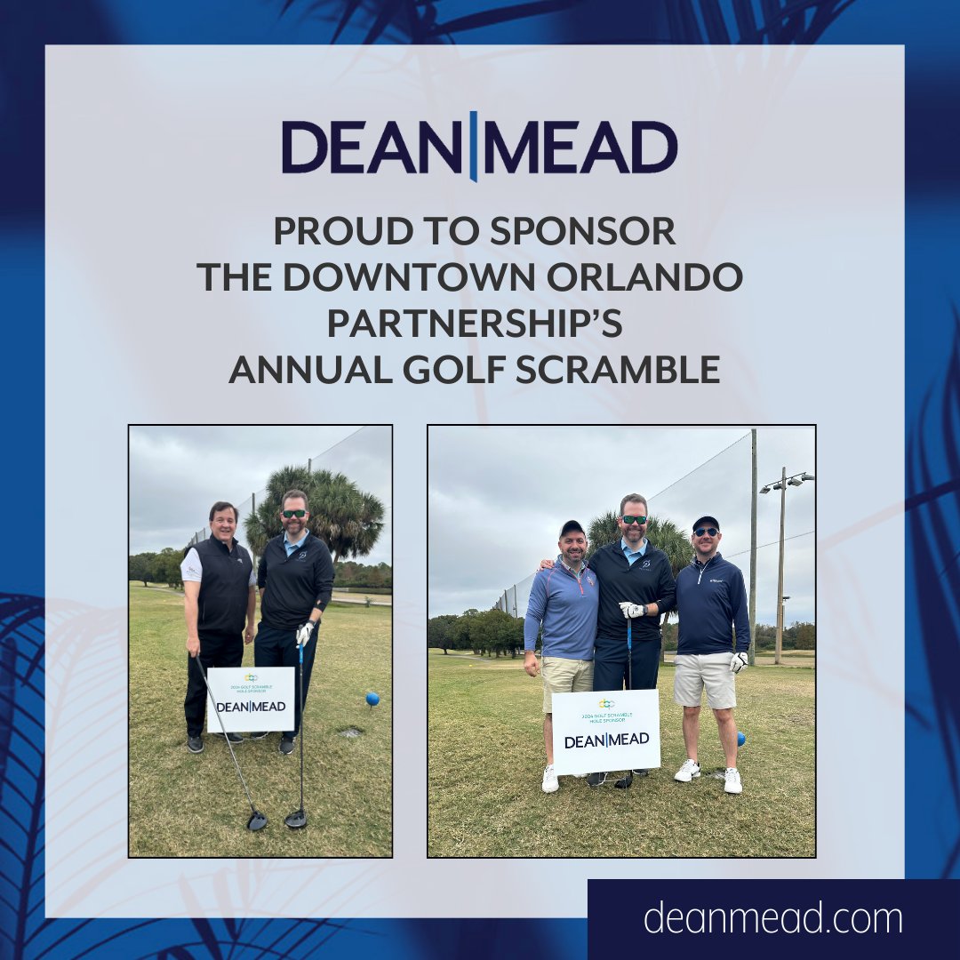 Dean Mead is a proud supporter of  <a href="/DOPOrlando/">DOP Orlando</a>!

Attorneys Jay Van Heyde and Alexander Van Heyde (who is also a DOP Board Member) were joined by David Riccardi of <a href="/FirstHorizonBnk/">First Horizon Bank</a> and Anthony Chessa, MBA of <a href="/WithumCPA/">Withum</a> to support the DOP's annual Golf Scramble.