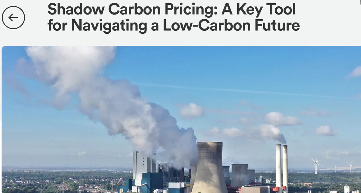 Shadow carbon pricing is an internal tool companies use to estimate the cost of their carbon emissions.  

It involves assigning a hypothetical price to each ton of carbon dioxide or equivalent greenhouse gas a company emits. 

#happyeconews

happyeconews.com/shadow-carbon-…